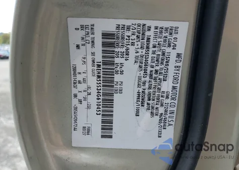 2004 Mercury Sable Ls Premium from USA, damaged, VIN 1MEHM55S34G610453